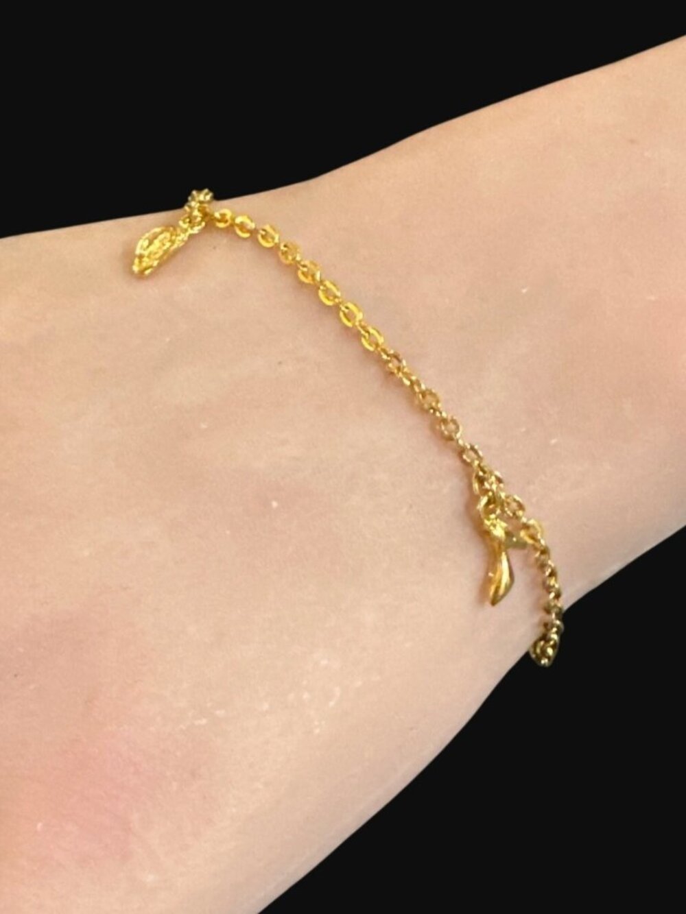 Vintage PCI Charm Bracelet Gold Tone Shoes Heels Sandals 8.5 Inch Womens Jewelry